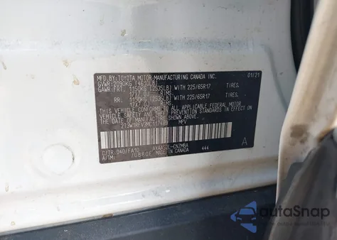 2021 Toyota Rav4 Xle z USA, uszkodzony, nr VIN 2T3W1RFV3MC117489